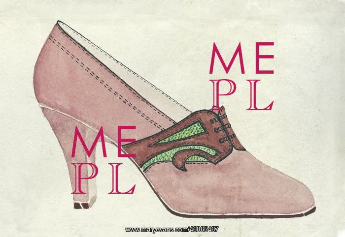  : Shoe design in pink and green