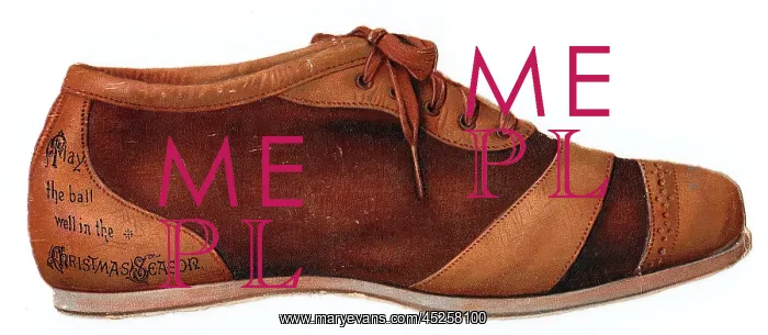 : Shoe-shaped Christmas card : Shoe-shaped Christmas card