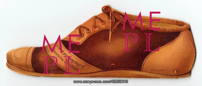 : Shoe-shaped Christmas card : Shoe-shaped Christmas card