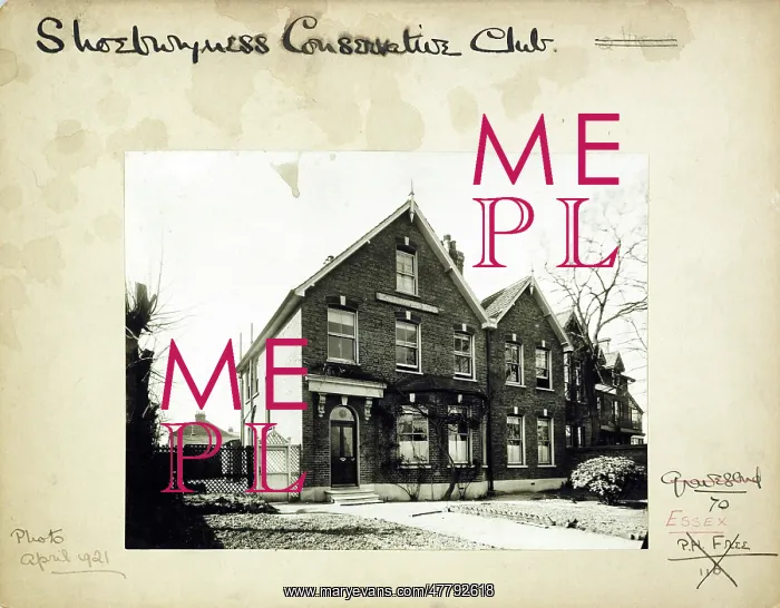 : Shoeburyness Conservative Club, Shoeburyness, Essex : Shoeburyness Conservative Club, Shoeburyness, Essex