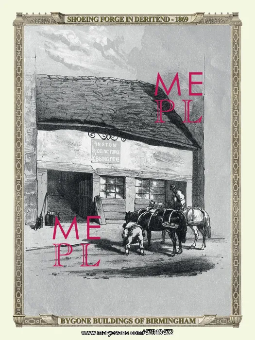 : Shoeing Forge in Deritend, Birmingham : Shoeing Forge in Deritend, Birmingham
