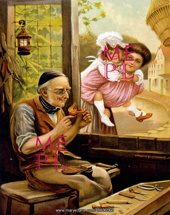  : Shoemaker watched by mother and daughter