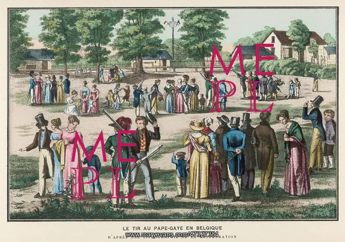 : Shooting in Belgium - 19th century : Shooting in Belgium - 19th century