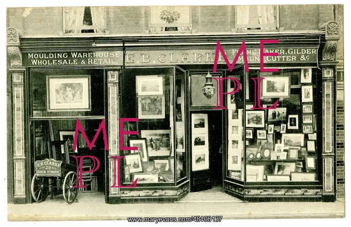 : Shop front, E B Clarke, Picture Framers, Kingston : Shop front, E B Clarke, Picture Framers, Kingston