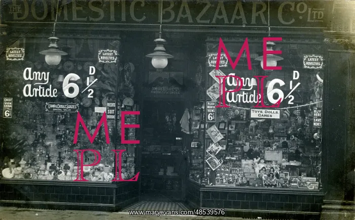: Shop-front - Premises of The Domestic Bazaar Co : Shop-front - Premises of The Domestic Bazaar Co