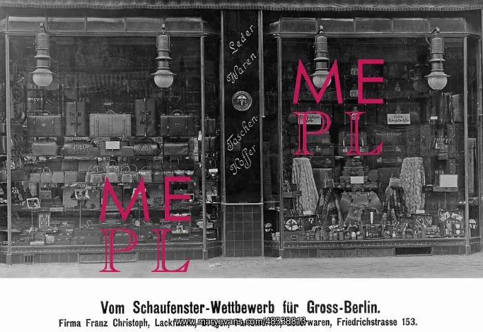 : Shop window in Berlin, 1909 : Shop window in Berlin, 1909