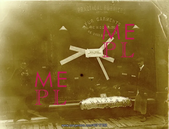 : Shop window broken by suffragettes : Shop window broken by suffragettes