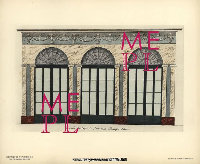 : Shopfront of the Cafe de Flore, Champs Elysees : Shopfront of the Cafe de Flore, Champs Elysees