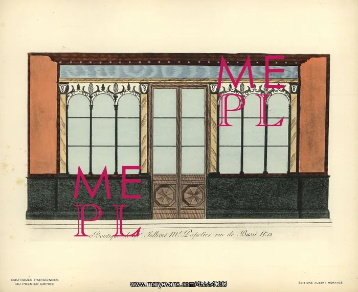 : Shopfront to Jollivet's paper store, rue de : Shopfront to Jollivet's paper store, rue de