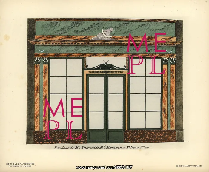 : Shopfront of Theroulde's haberdashery store : Shopfront of Theroulde's haberdashery store