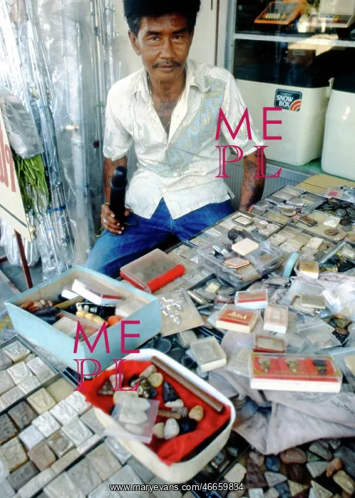  : Shopkeeper with his wares, Thailand
