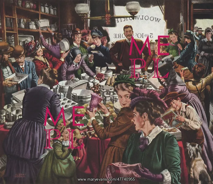  : Shoppers at Early Five and Dime Store