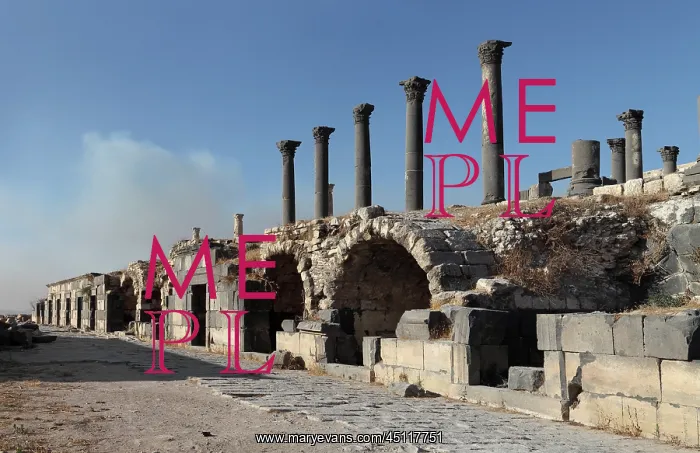 : Shops on Decumanus Maximus, Umm Qais, Jordan : Shops on Decumanus Maximus, Umm Qais, Jordan