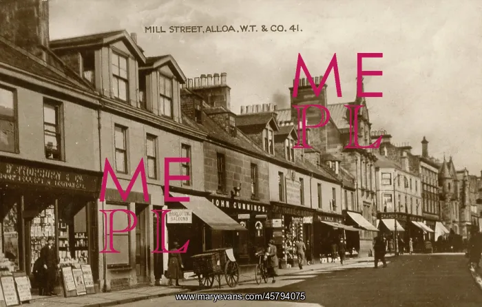 : The shops on Mill Street, Alloa, Scotland : The shops on Mill Street, Alloa, Scotland