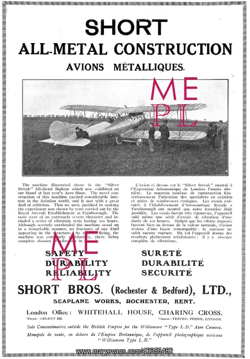 : Short Avions Metalliques : Short Avions Metalliques
