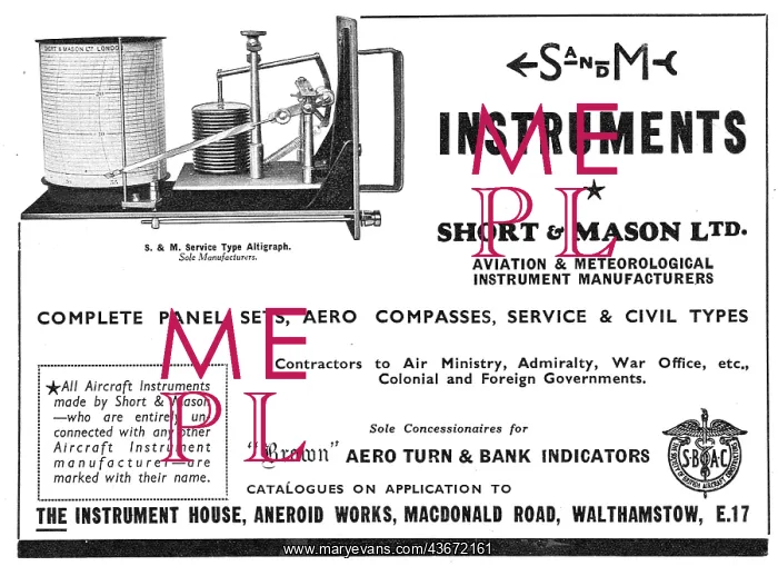 : Short and Mason S&M Service Type Altigraph : Short and Mason S&M Service Type Altigraph