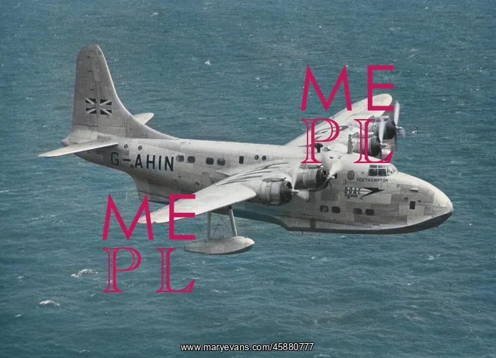 : Short S45 Solent of BOAC over water