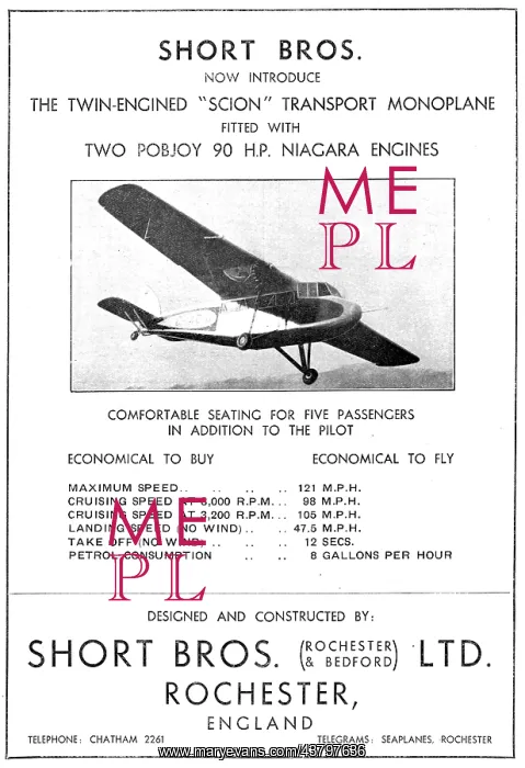 : Short Scion - Pobjoy Niagara : Short Scion - Pobjoy Niagara