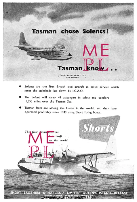 : Short Solent - Tasman TEAL : Short Solent - Tasman TEAL