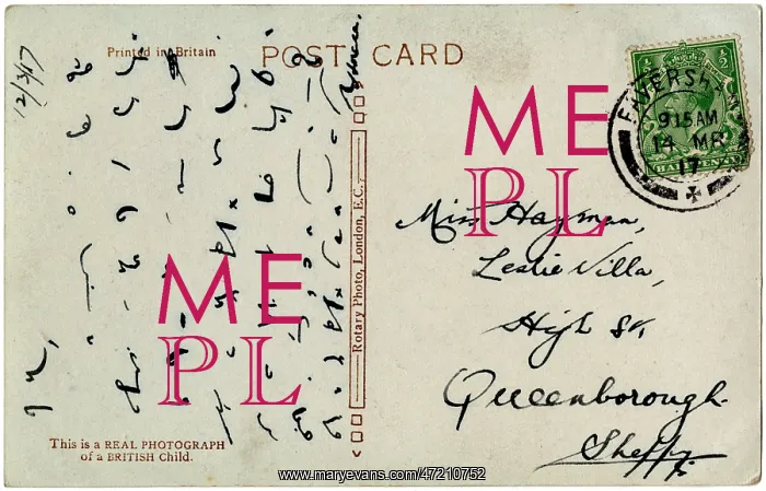  : Shorthand on the back of a postcard