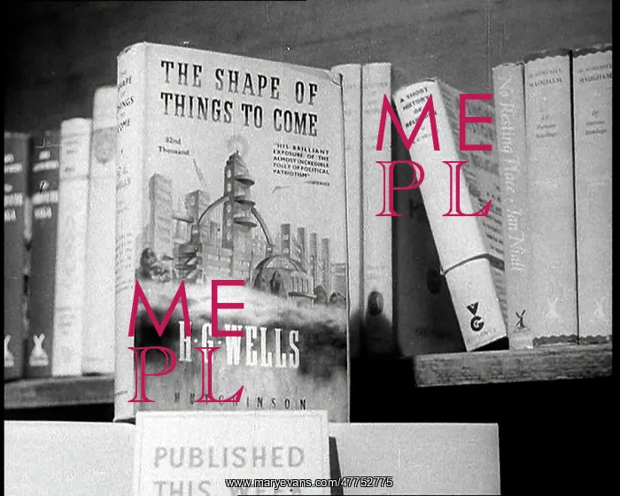 : Shot of a Bookshelf Showing The Shape of Things : Shot of a Bookshelf Showing The Shape of Things
