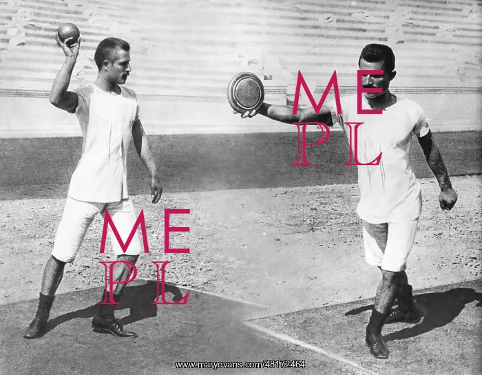 : Shot-putter and discus thrower at the Olympic Games in Athen : Shot-putter and discus thrower at the Olympic Games in Athen