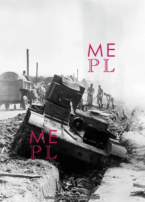 : Shot down Soviet tank on the Eastern Front, 1941 : Shot down Soviet tank on the Eastern Front, 1941