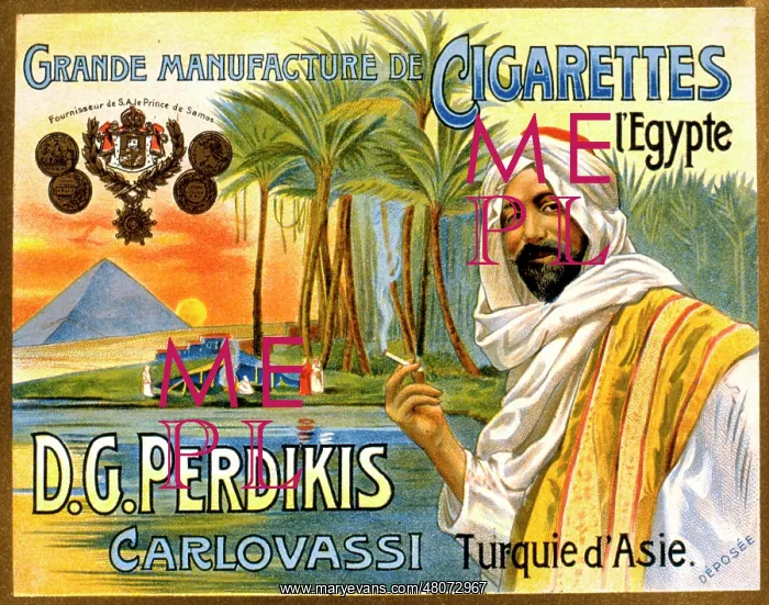 : Showcard, Perdikis Egyptian cigarettes : Showcard, Perdikis Egyptian cigarettes