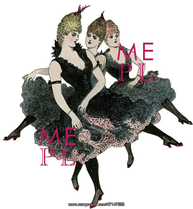 : Showgirls dancing the can can 1889 : Showgirls dancing the can can 1889