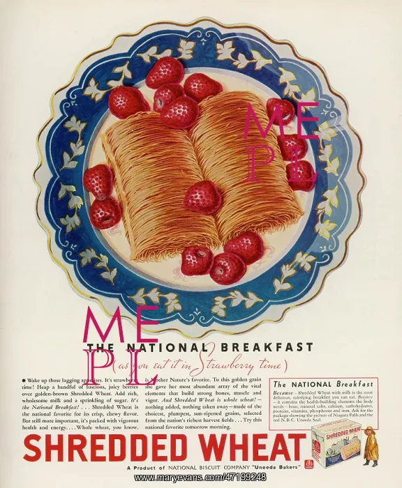 : SHREDDED WHEAT AD / 1935 : SHREDDED WHEAT AD / 1935