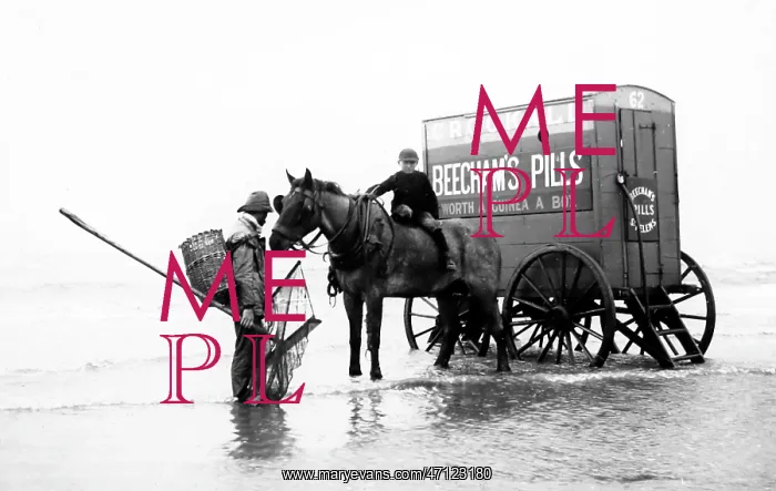 : A shrimper and a bathing machine, Blackpool : A shrimper and a bathing machine, Blackpool