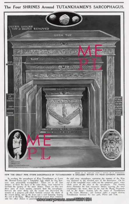 : Four Shrines around Tutankhamen's Sarcophagus : Four Shrines around Tutankhamen's Sarcophagus