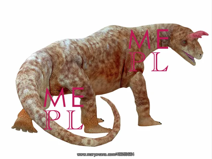 : Shringasaurus dinosaur, rear view of tail : Shringasaurus dinosaur, rear view of tail