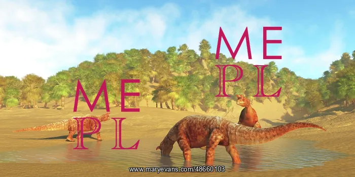 : Shringasaurus dinosaurs gather around a pool of : Shringasaurus dinosaurs gather around a pool of
