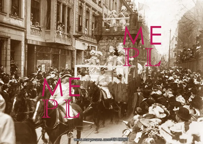 : Shrove Monday procession in Cologne, 1908 : Shrove Monday procession in Cologne, 1908
