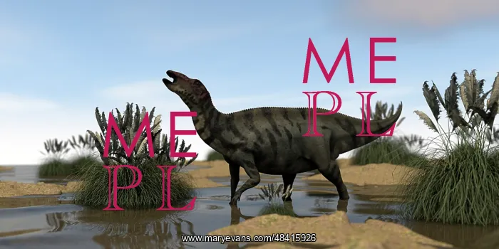 : Shuangmiaosaurus in swamp water : Shuangmiaosaurus in swamp water