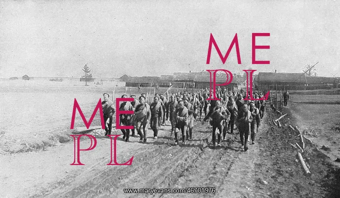 : Siberian troops in retreat, Eastern Front, Russia, WW1 : Siberian troops in retreat, Eastern Front, Russia, WW1