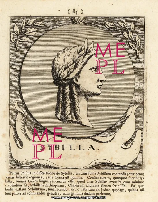: A Sibyl, female prophet or oracle of Ancient Greece : A Sibyl, female prophet or oracle of Ancient Greece