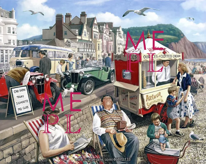 : Sidmouth, Devon, with MG Cars : Sidmouth, Devon, with MG Cars