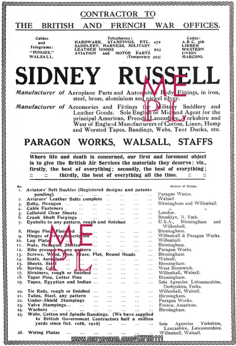 : Sidney Russell AGS Parts : Sidney Russell AGS Parts