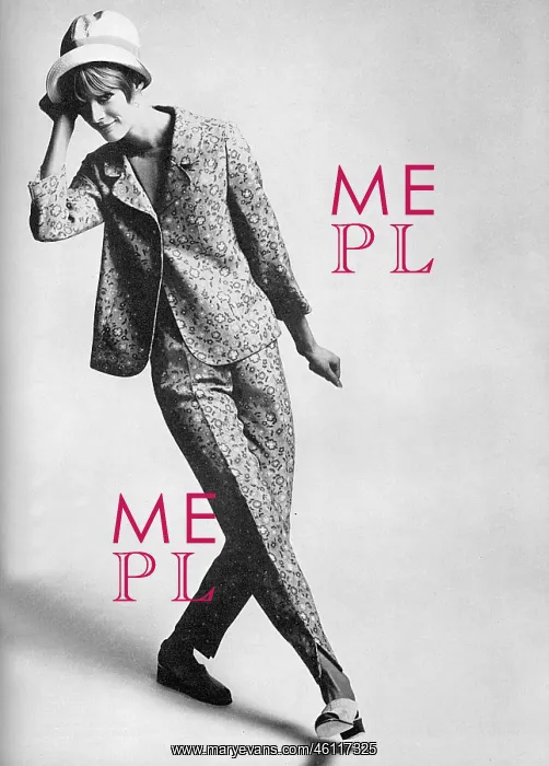 : Sidwall floral trouser suit, 1965 : Sidwall floral trouser suit, 1965