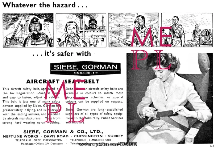 : Siebe Gorman Aircraft Seat-Belts : Siebe Gorman Aircraft Seat-Belts