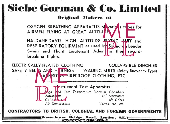 : Siebe Gorman Safety Equipment, Oxygen : Siebe Gorman Safety Equipment, Oxygen