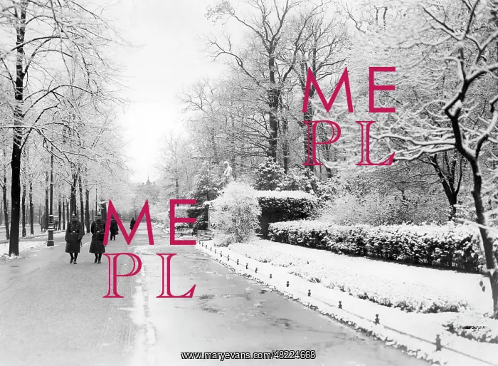 : Siegesallee in Berlin in the snow : Siegesallee in Berlin in the snow