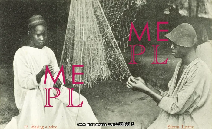 : Sierra Leone - Making a Seine net : Sierra Leone - Making a Seine net