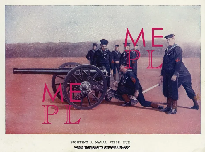  : Sighting a Naval Field Gun, Boer War