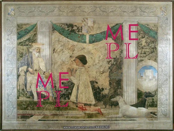 : Sigismondo Malatesta kneeling before Saint : Sigismondo Malatesta kneeling before Saint