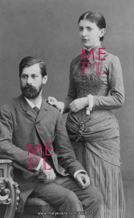 : Sigmund Freud with His Wife Martha, 1885 : Sigmund Freud with His Wife Martha, 1885