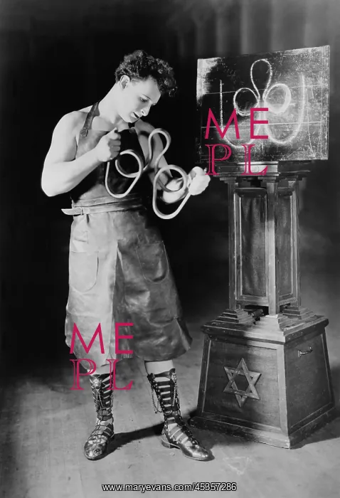 : Sigmund Zishe Breitbar, in his blacksmith costume : Sigmund Zishe Breitbar, in his blacksmith costume