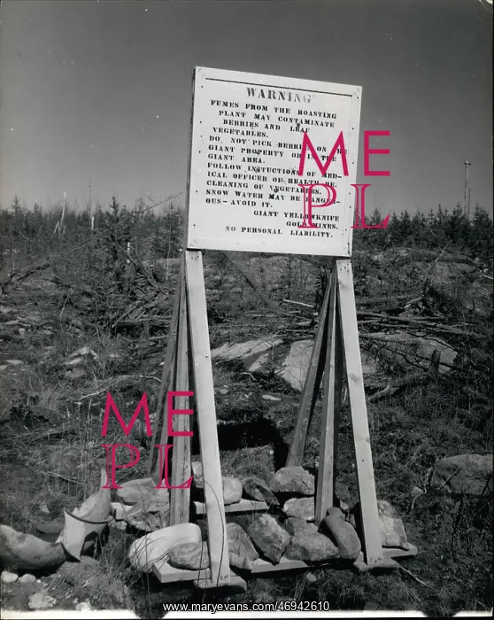 : Sign in gold mining area, Yellowknife, Canada : Sign in gold mining area, Yellowknife, Canada